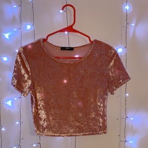 Pink Velvet Top